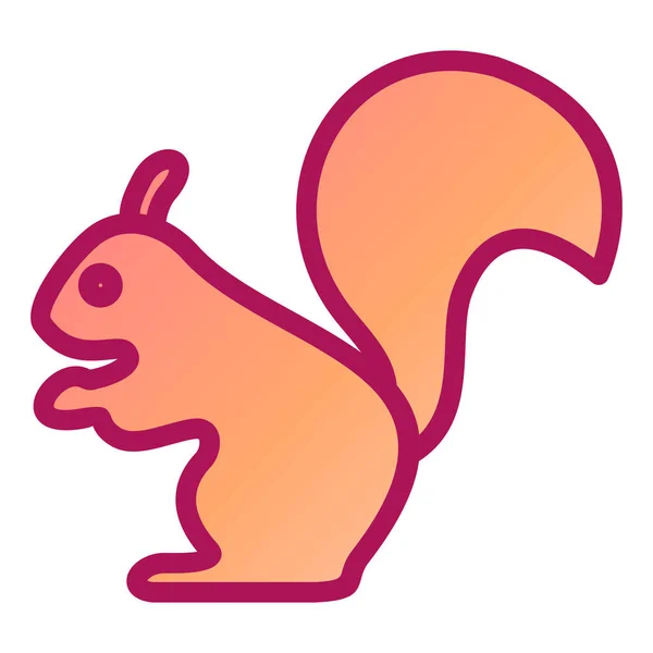 Σκίουρος Web Εικονίδιο Απλή Απεικόνιση — Διανυσματικό Αρχείο