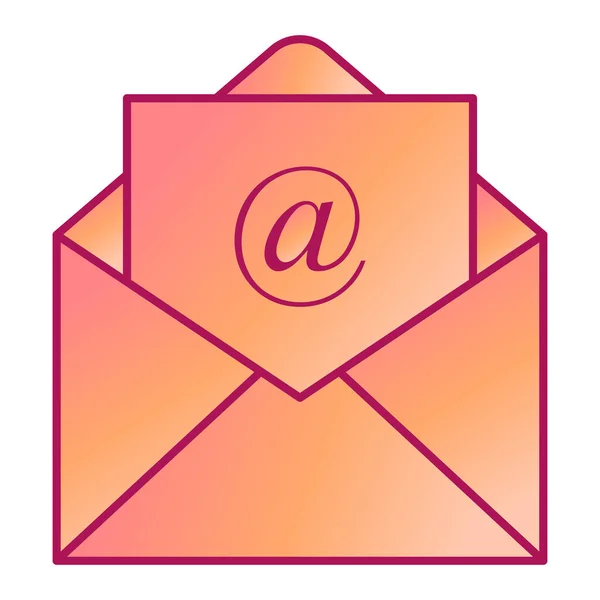 Mensaje Email Ilustración Simple — Vector de stock