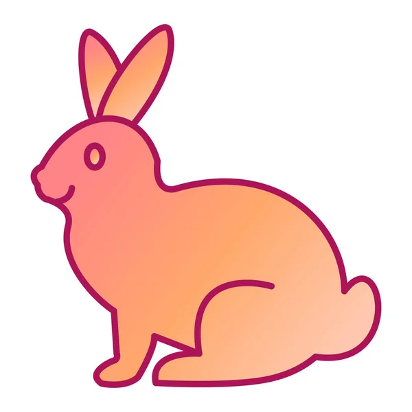 Cute Rabbit Pink Ribbon Vector Illustration Design — Stock Vector