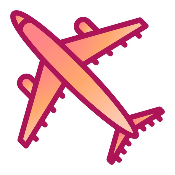 Icono Avión Vector Ilustración Diseño Gráfico — Vector de stock