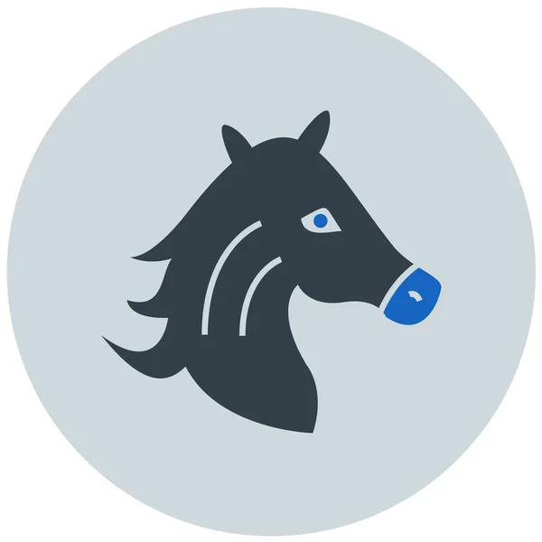 Caballo Icono Web Ilustración Simple — Vector de stock