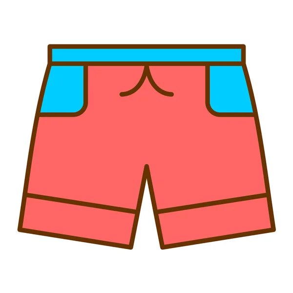 Shorts Icono Web Ilustración Simple — Vector de stock