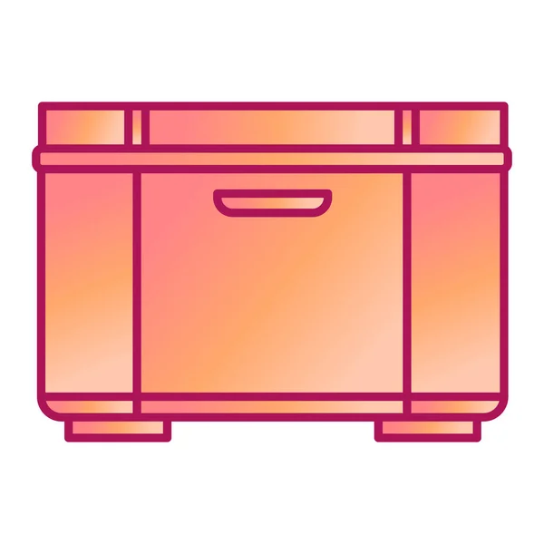Vector Illustration Modern Lack Icon Drawers — Stock Vector