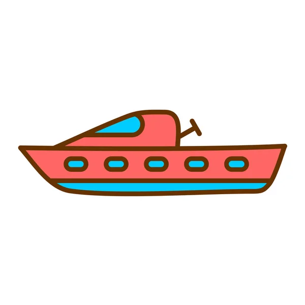 Icono Del Barco Vector Ilustración — Archivo Imágenes Vectoriales