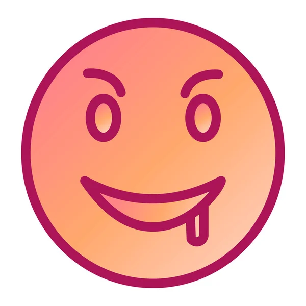 Lächeln Gesicht Emoticon Symbol Vektor Illustration Design — Stockvektor