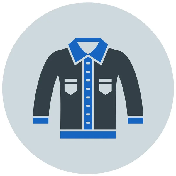 Kabát Web Ikon Egyszerű Illusztráció — Stock Vector