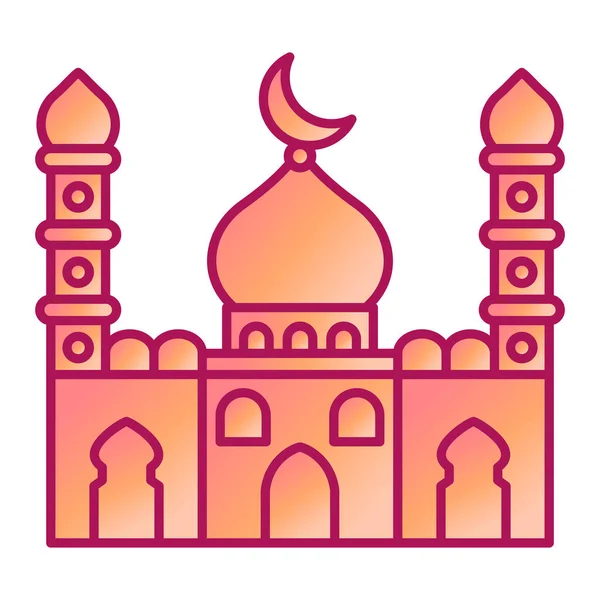 Moskee Pictogram Vector Illustratie — Stockvector
