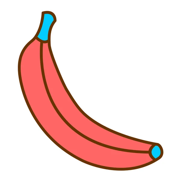 Banán Moderní Ikona Vektor Ilustrace — Stockový vektor