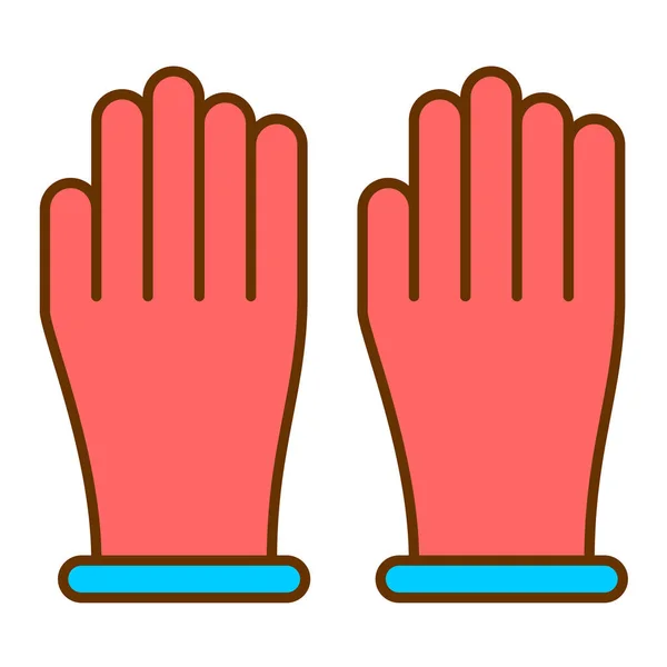 Guantes Icono Web Ilustración Simple — Archivo Imágenes Vectoriales