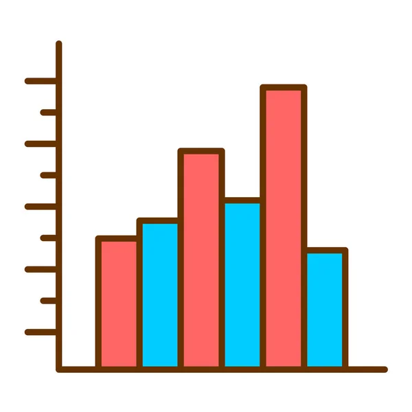 Diagramme Barres Vecteur Icône Signe Graphique Illustration Symbole Isolé — Image vectorielle