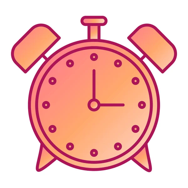 Alarm Clock Icon Flat Illustration Time Symbol Isolated Vector Art — Stock Vector