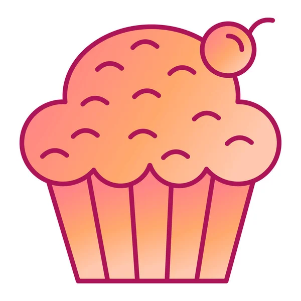 Cupcake Con Crema Chocolate Icono Vector Ilustración Diseño — Archivo Imágenes Vectoriales