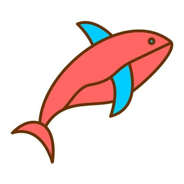 Icono Pescado Vector Ilustración — Archivo Imágenes Vectoriales