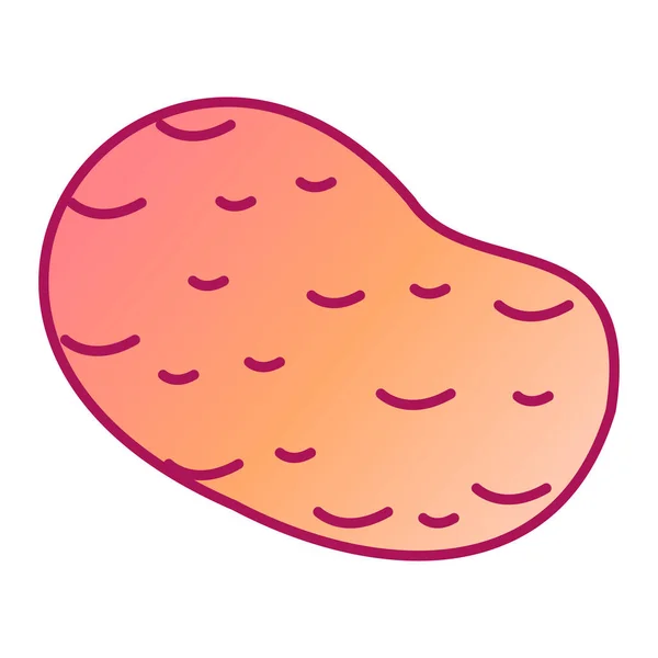 美味的甜甜圈图标 白底红薯病媒图解卡通画 — 图库矢量图片