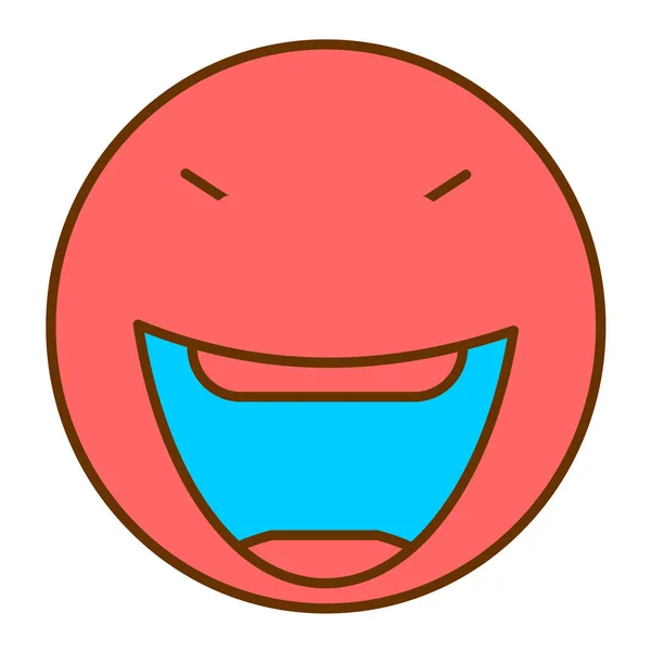 Twarz Emoticon Emoji Ikona Wektor Ilustracja — Wektor stockowy