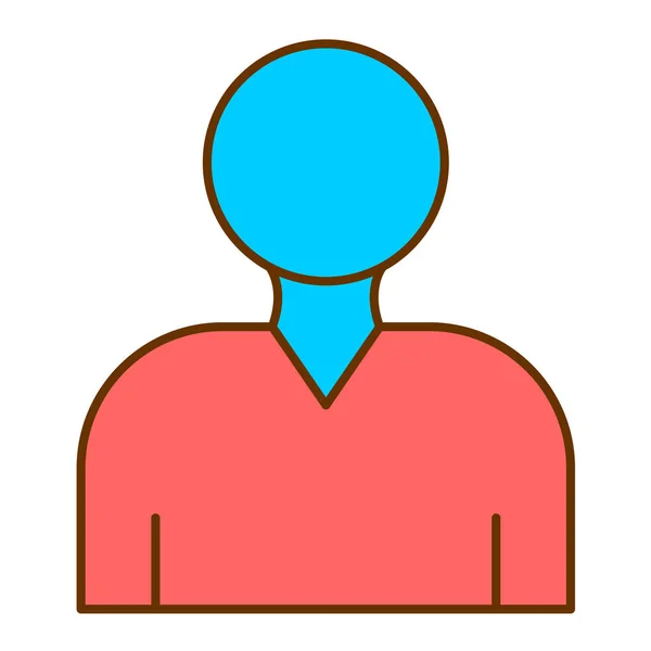 Mann Avatar Person Line Icon — Stockvektor