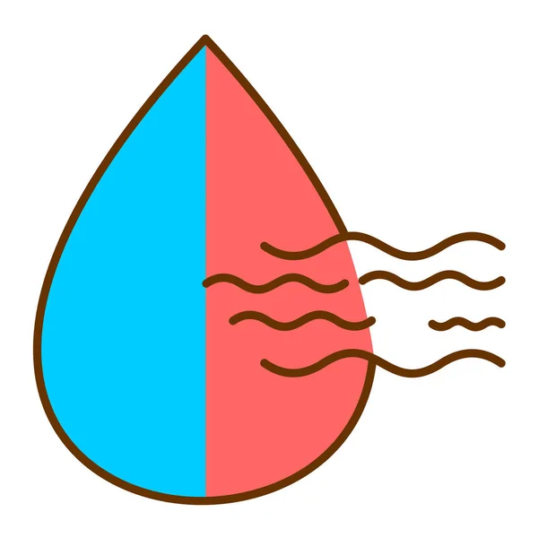 Vektorová Ilustrace Ikony Kapky Vody — Stockový vektor