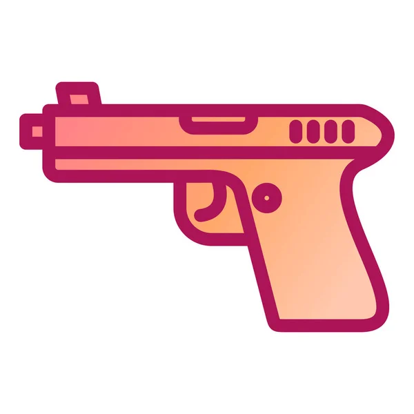 Gun Web Icon Simple Illustration — Stock Vector