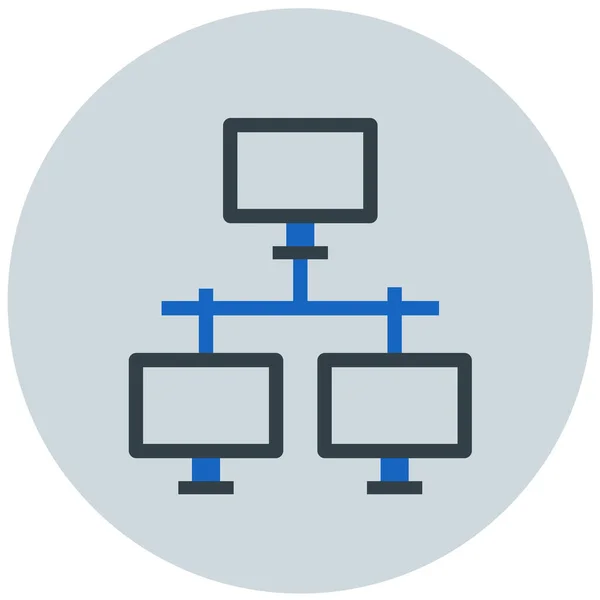 Δίκτυο Web Εικονίδιο Απλή Απεικόνιση — Διανυσματικό Αρχείο
