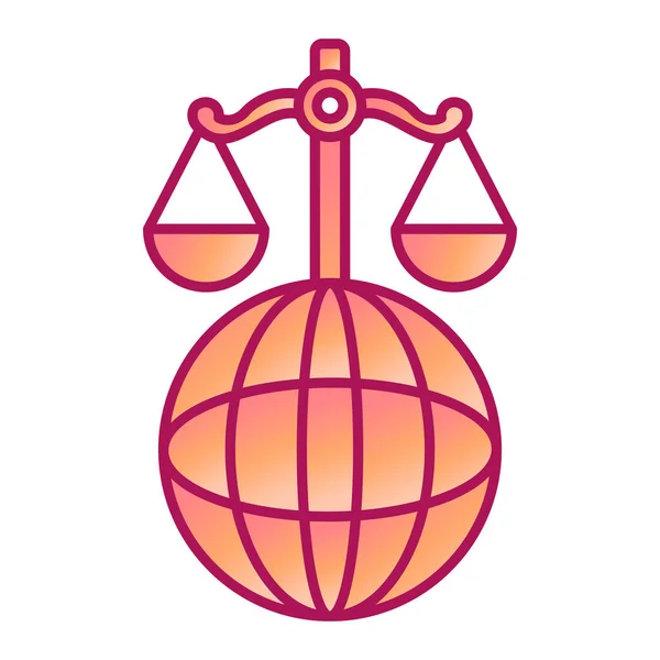 Εικονίδιο Της Δικαιοσύνης Στυλ Σιλουέτα Διανυσματική Απεικόνιση — Διανυσματικό Αρχείο