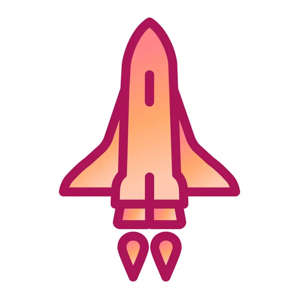 Icon Vektor Abbildung Zum Raketenstart — Stockvektor