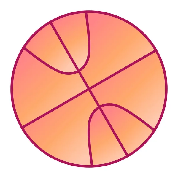 Basketbollsikonen Isometrisk Sportutrustning Vektor Symbol För Webbdesign Isolerad Vit Bakgrund — Stock vektor