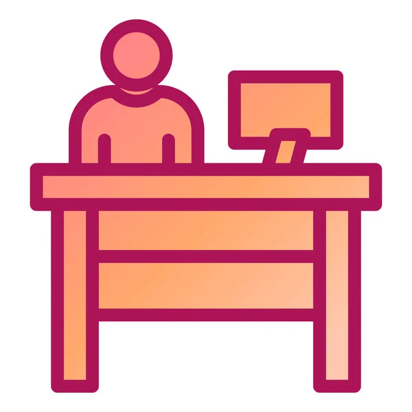 Desk Web Icon Simple Illustration — Stock Vector