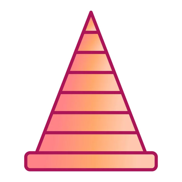 Piramida Ikona Web Prosta Konstrukcja — Wektor stockowy