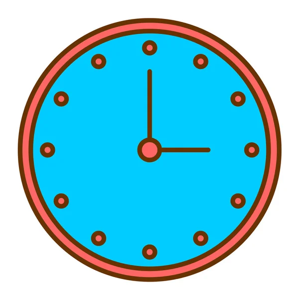 Icono Del Reloj Ilustración Plana Los Iconos Vectoriales Alarma Tiempo — Archivo Imágenes Vectoriales