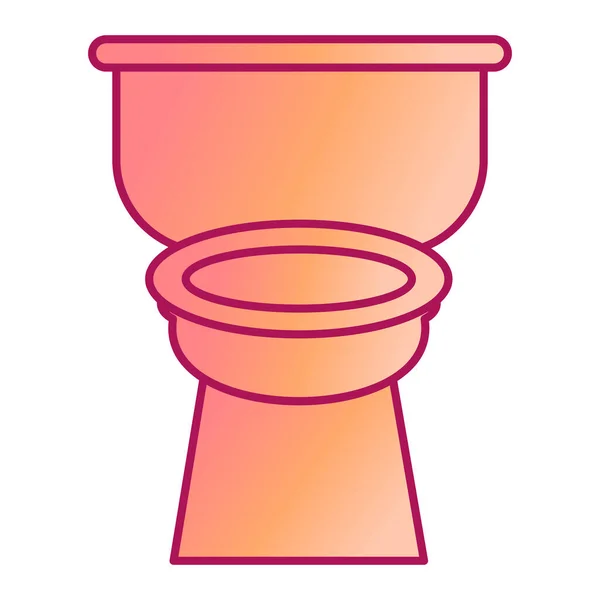 Toilet Bowl Icon Outline Illustration Pink Bathtub Vector Icons Web — Stock Vector