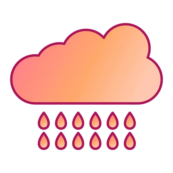 Regen Wolken Symbol Vektor Illustration Design — Stockvektor