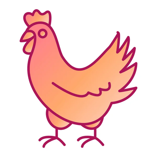 Illustrazione Vettoriale Del Disegno Del Logo Del Pollo — Vettoriale Stock