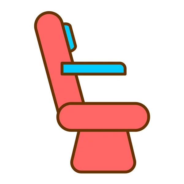 Chaise Icône Vecteur Illustration Style Plat Eps — Image vectorielle