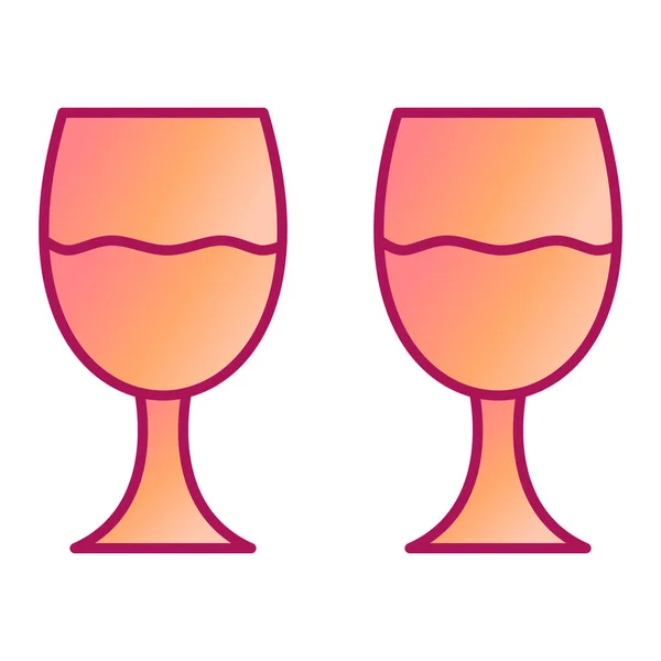 Şarap Kadehi Ikonu Vektör Illüstrasyonu — Stok Vektör