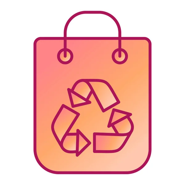 Recycle Tas Met Recycling Symbool Pictogram Vector Illustratie Ontwerp — Stockvector