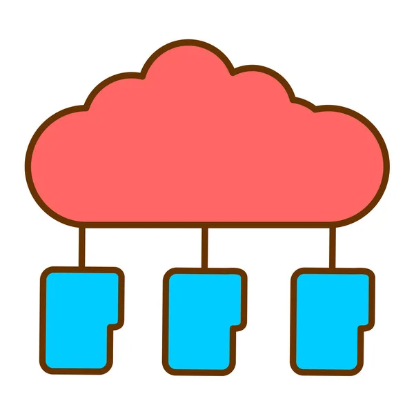 Illustration Vectorielle Technologie Cloud Computing — Image vectorielle