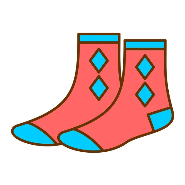 Vector Ilustración Calcetines Icono — Vector de stock