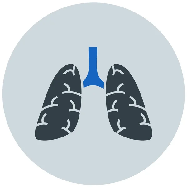 Lungs Web Icon Simple Illustration — Stock Vector