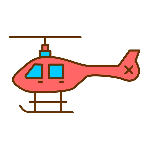 Helicóptero Icono Vector Ilustración — Vector de stock