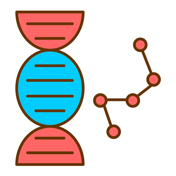 Dna Molekylikon Vektor Symbol För Vetenskapsforskning — Stock vektor