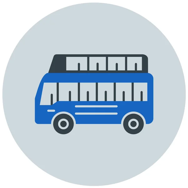 Autobús Icono Web Ilustración Simple — Archivo Imágenes Vectoriales