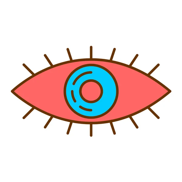 Ojo Icono Vector Ilustración — Vector de stock