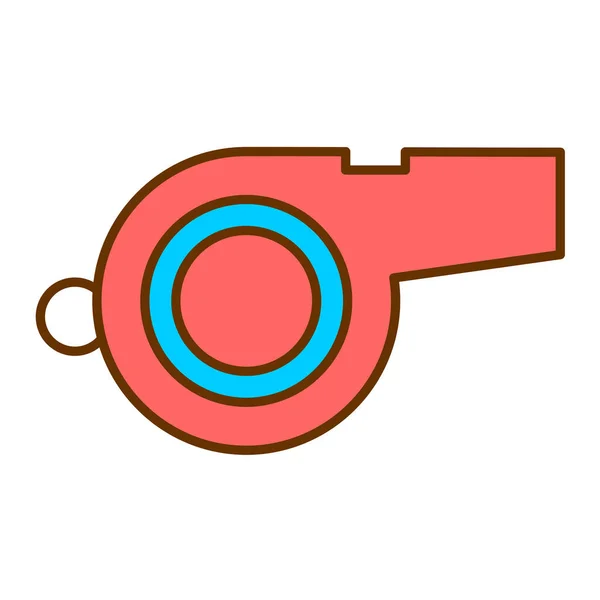 Whistle Icon Outline Fitness Dog Vector Illustration Pictogram Web Design — Stock Vector