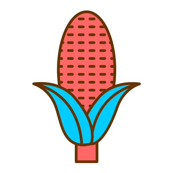 Kukorica Web Ikon Egyszerű Illusztráció — Stock Vector