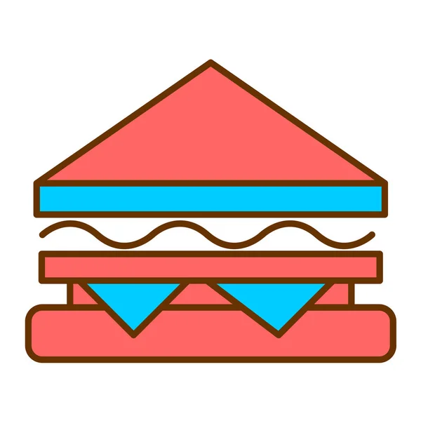 Бутерброд Веб Іконка Проста Ілюстрація — стоковий вектор
