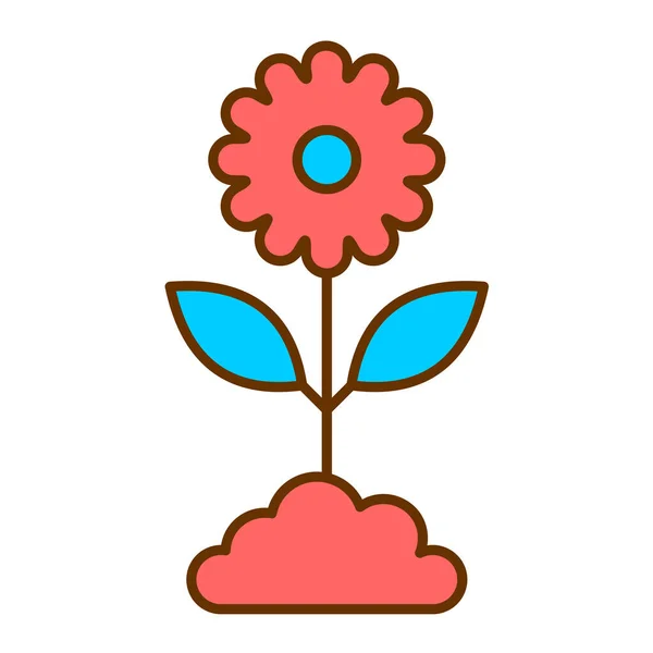 Квітка Веб Іконка Проста Ілюстрація — стоковий вектор