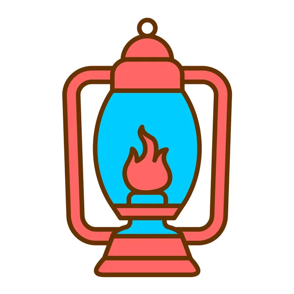 Lanterne Icône Web Illustration Simple — Image vectorielle