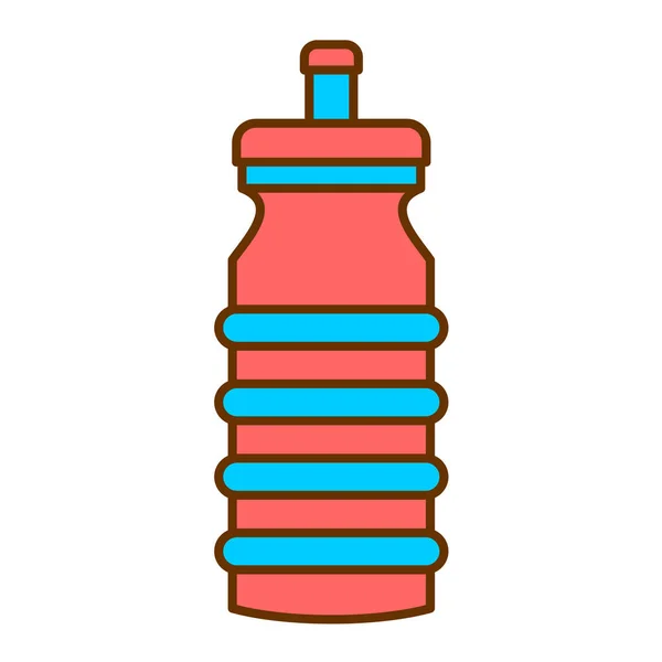 Wasserflasche Umriss Illustration Von Bier Vektor Symbolen Für Das Web — Stockvektor