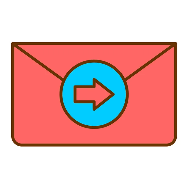 Mail Ikon Vektor Illustration — Stock vektor