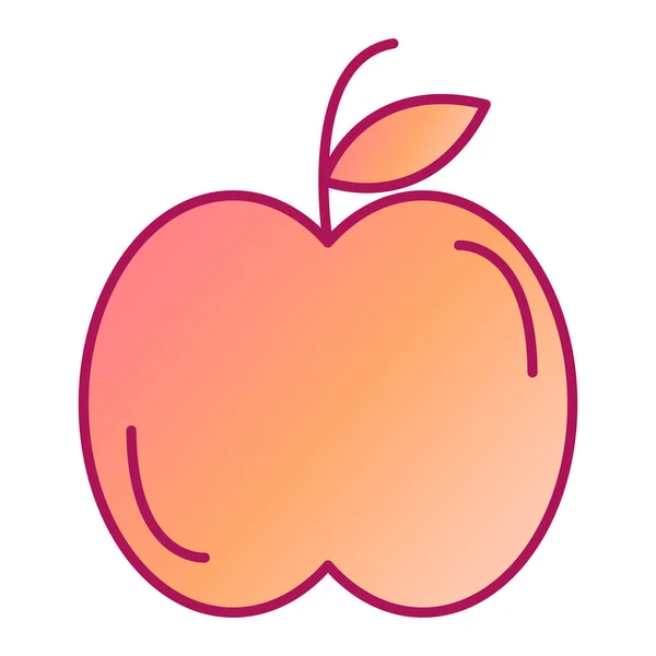 Äpple Enkel Platt Illustration Frukt Ikon — Stock vektor